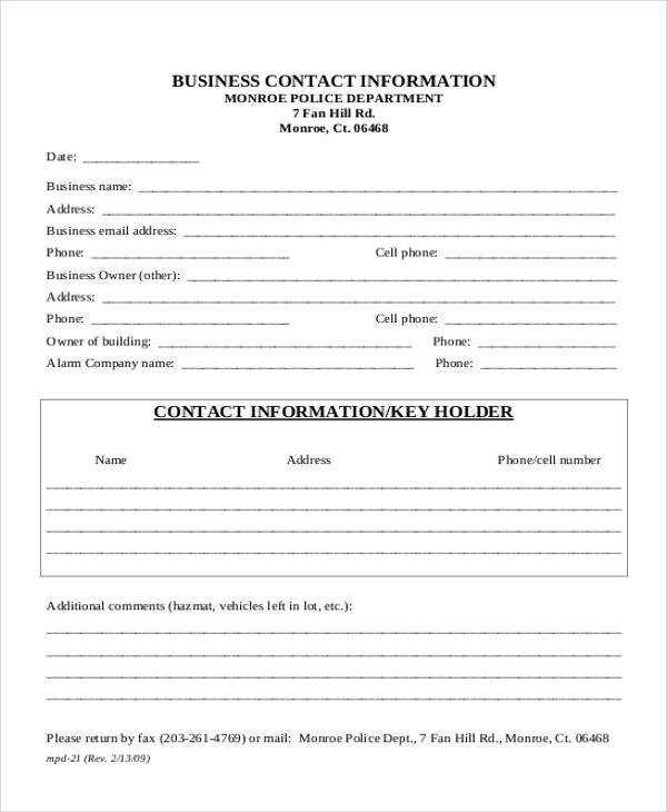 free-14-contact-information-forms-in-pdf-ms-word