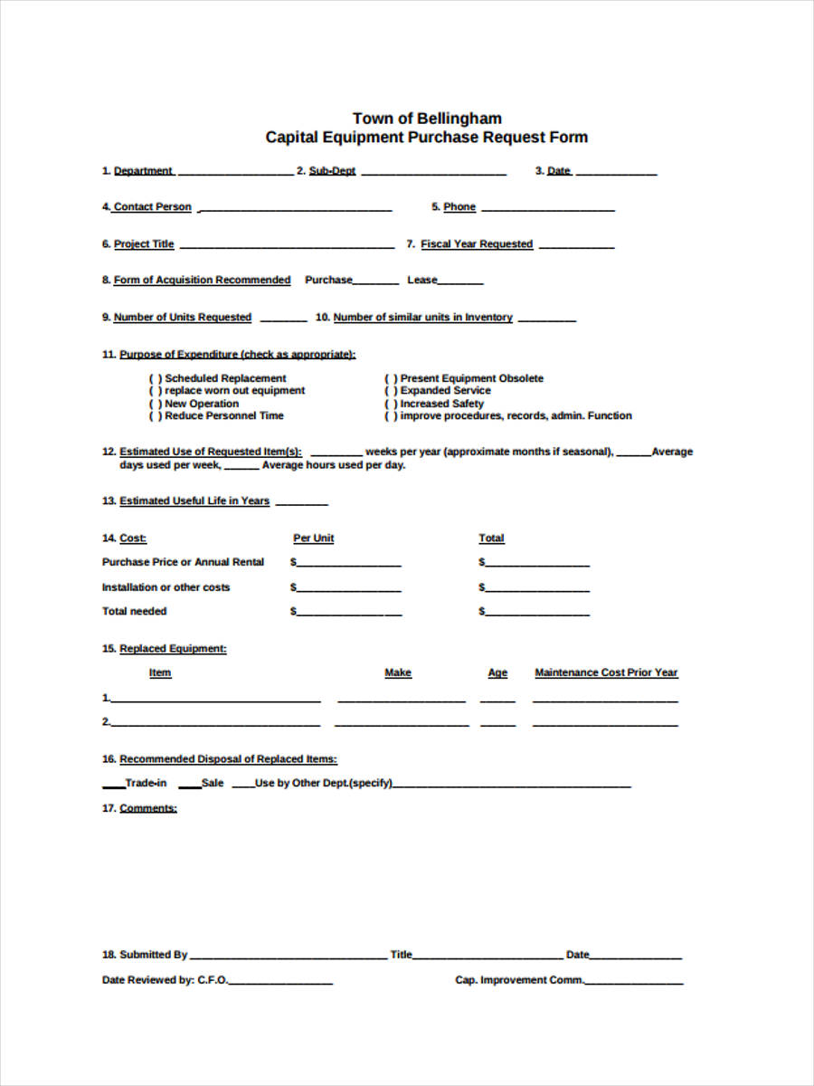 FREE 9+ Equipment Requisition Forms in PDF | Ms Word | Excel