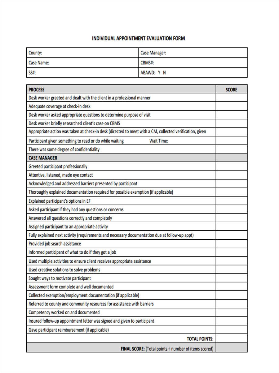 case management form