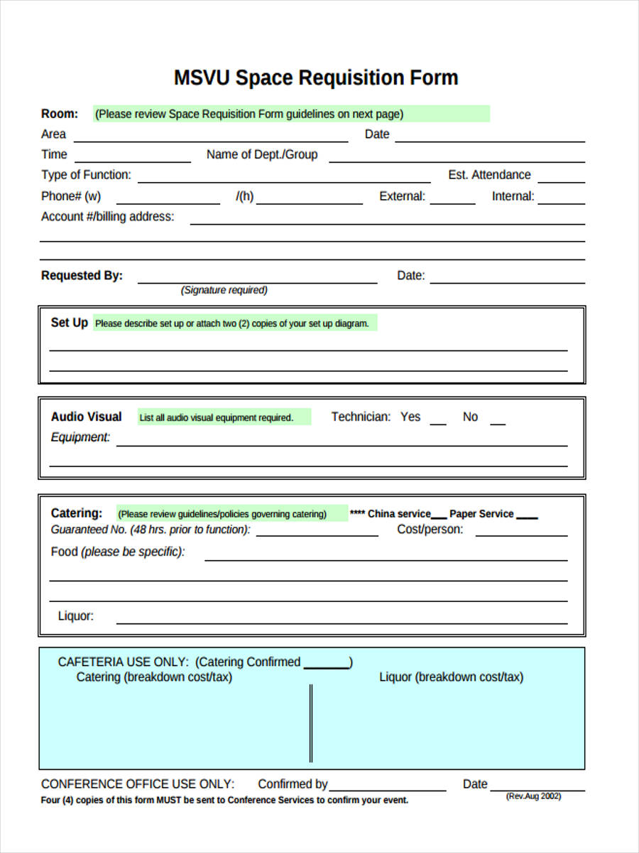 FREE 9+ Equipment Requisition Forms in PDF Ms Word Excel
