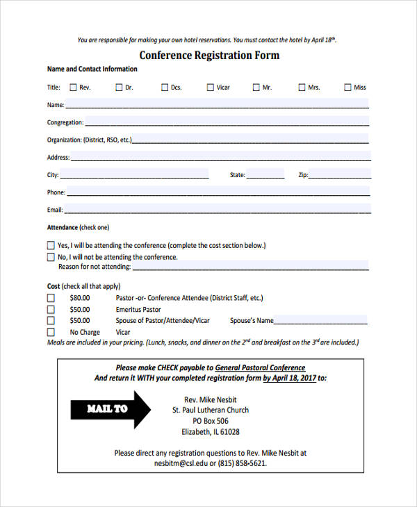check in conference form1