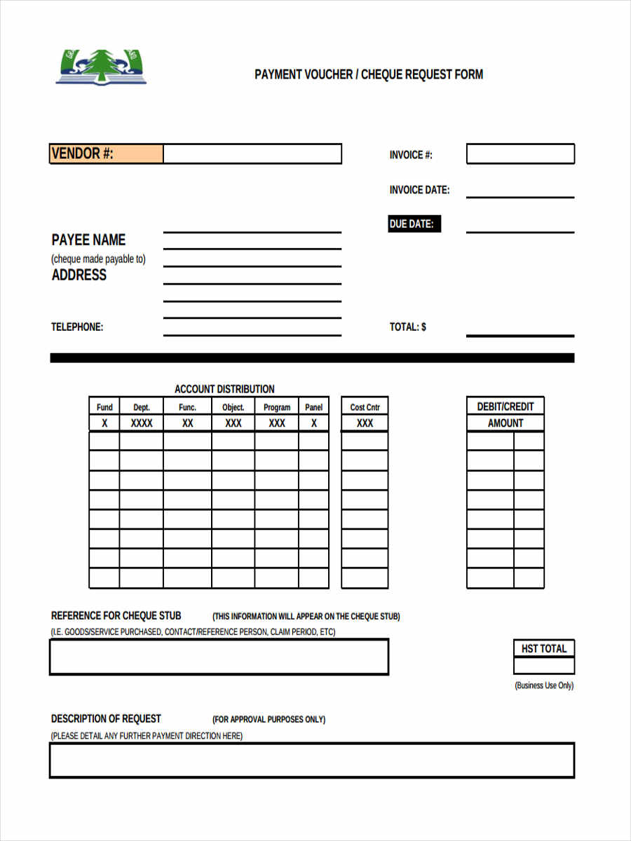 cheque payment requisition