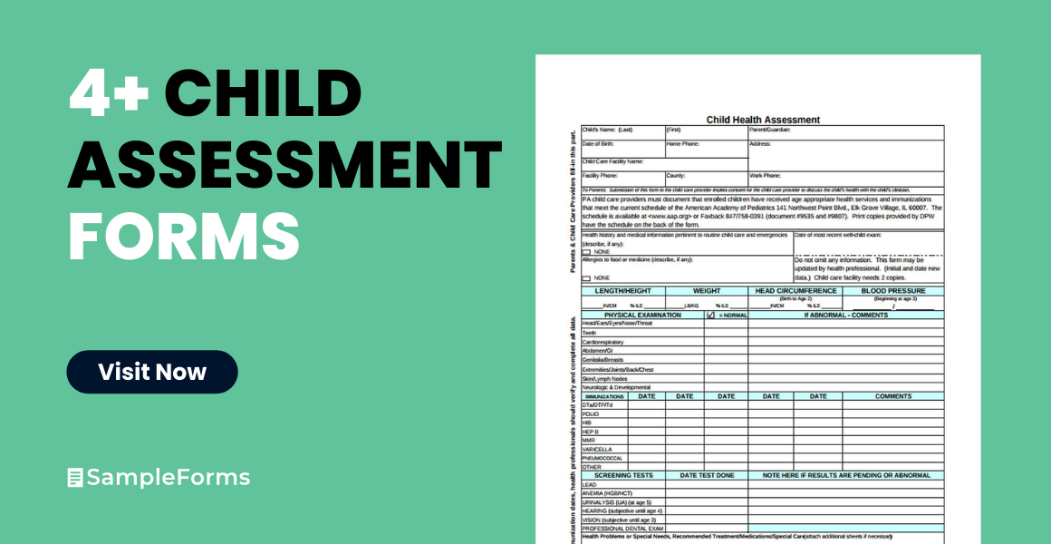 child assessment form