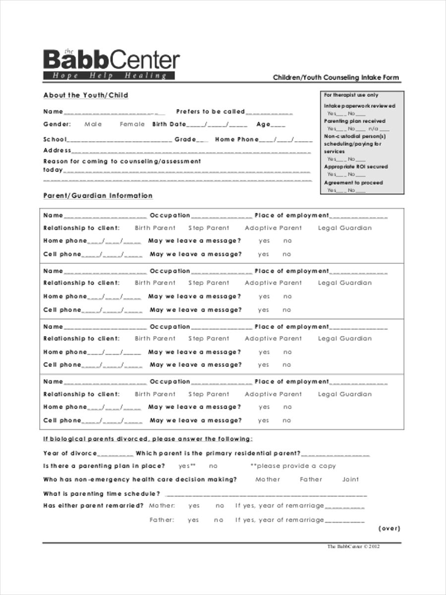 Developmental Counselling Form.pdf FREE 38+ Counselling Form Samples, PDF, MS Word, Google Docs
