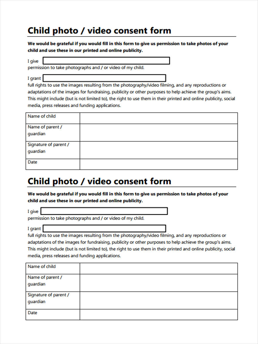 FREE 13+ Photography Consent Forms in PDF | Ms Word