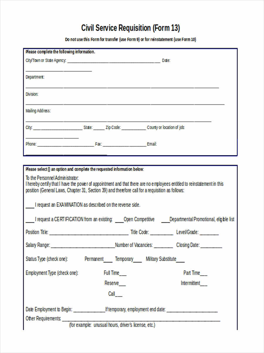 FREE 10+ Service Requisition Forms in PDF | Ms Word