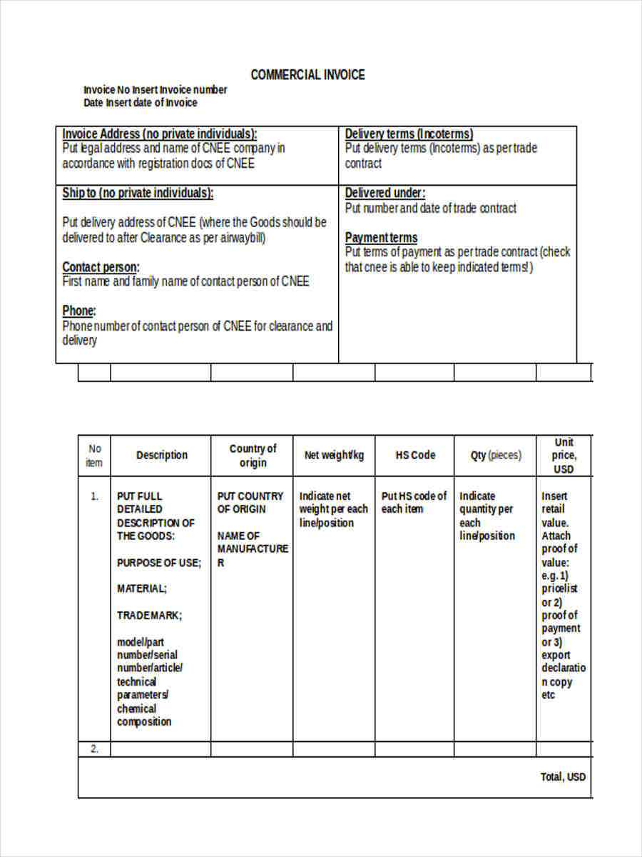 free-6-commercial-invoice-forms-in-pdf-ms-word-excel