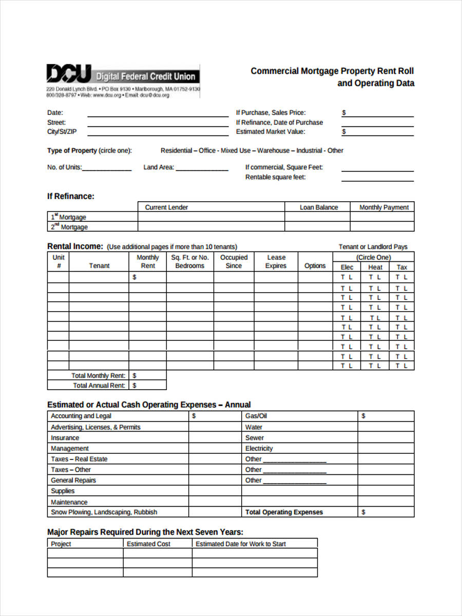 FREE 18+ Sample Rent Roll Forms in PDF Ms Word Excel