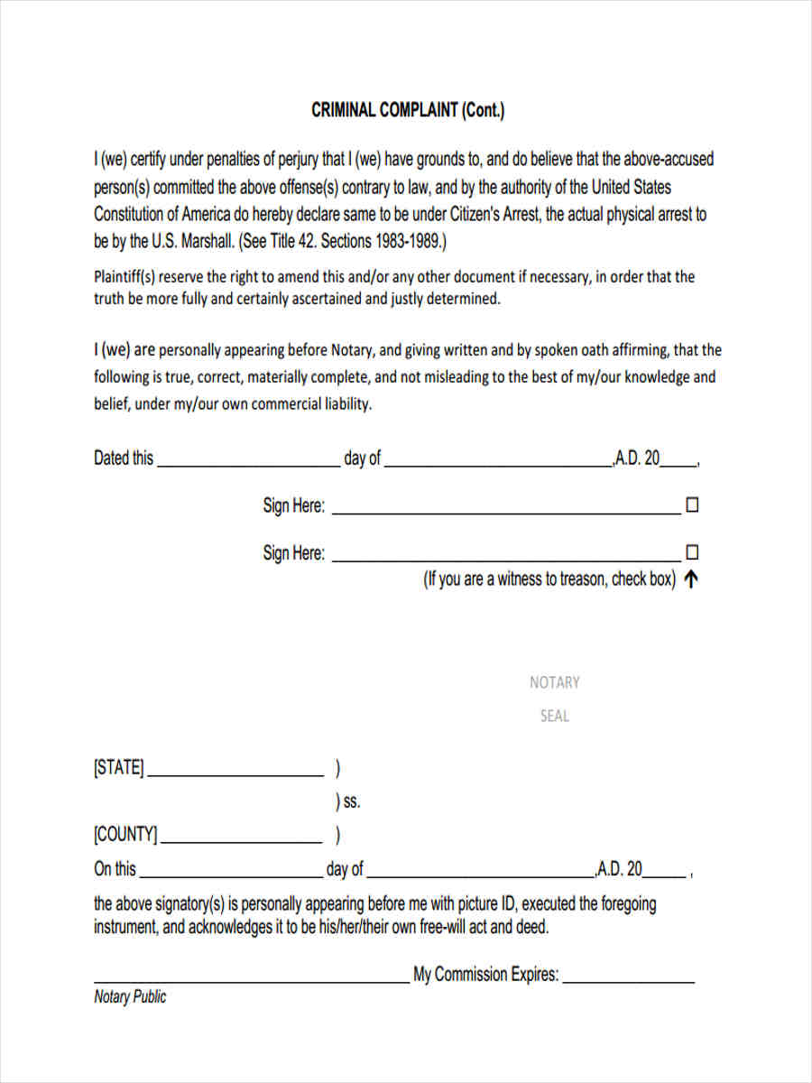 Grievance Forms Template