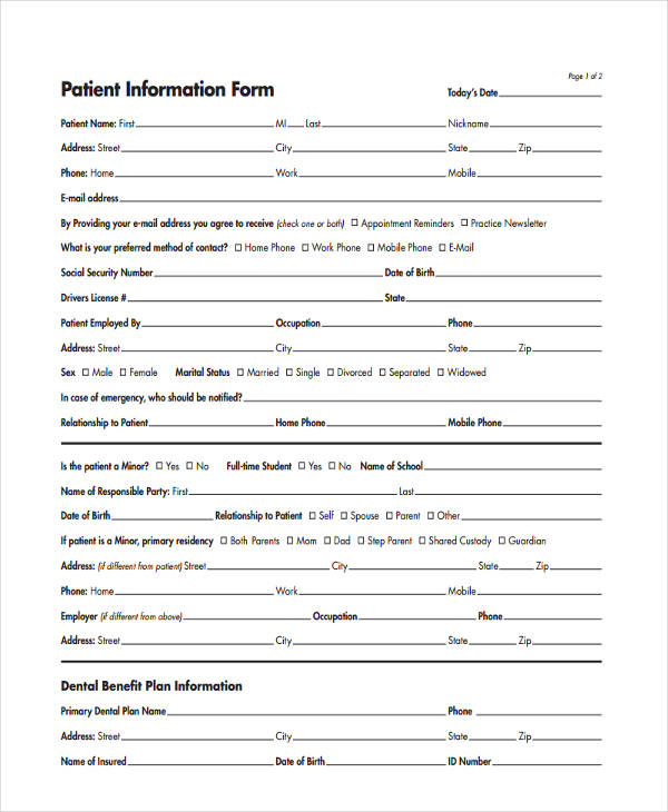 complete patient information