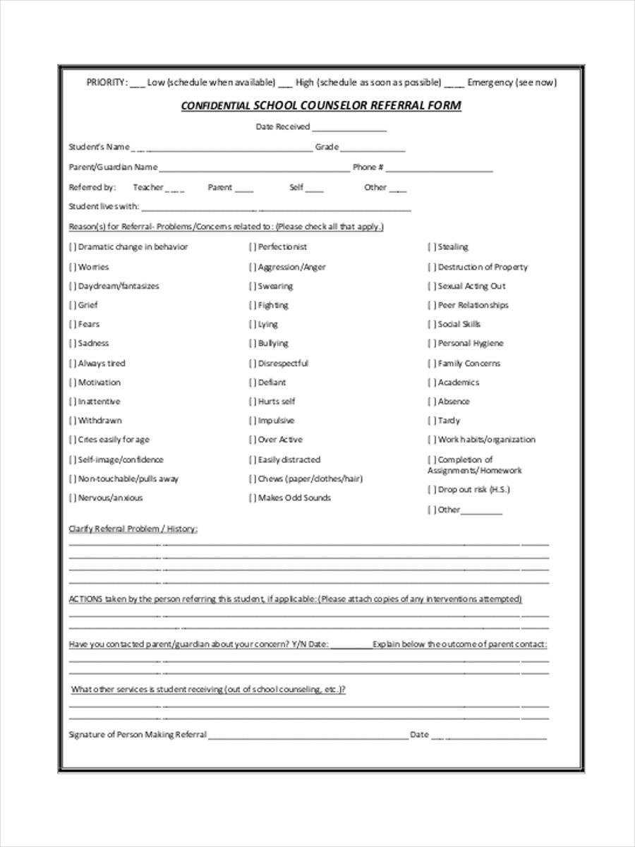 FREE 38+ Counselling Form Samples, PDF, MS Word, Google Docs