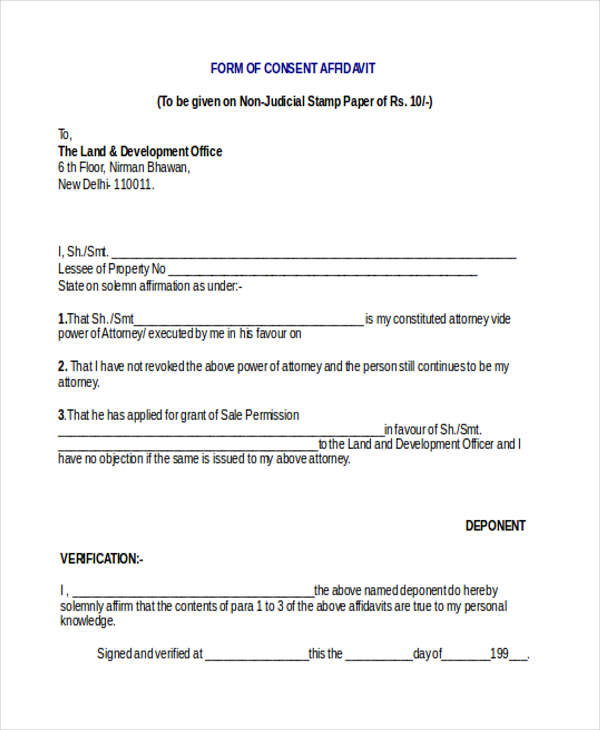 consent affidavit in doc