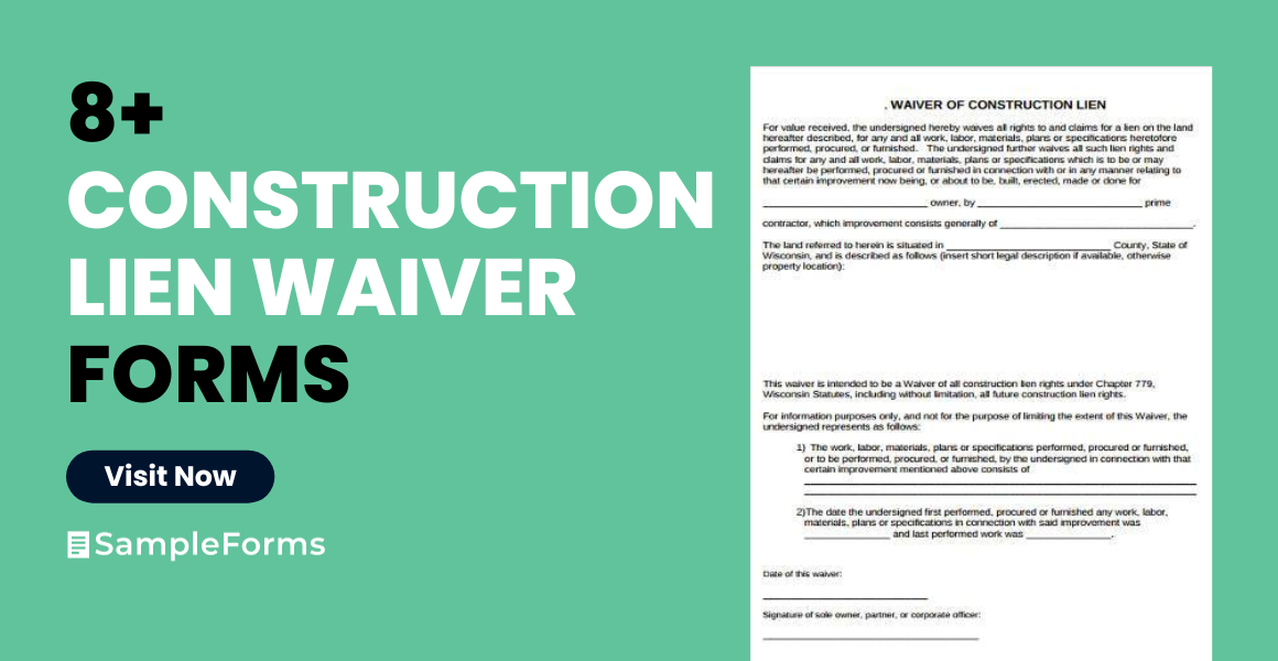 construction lien waiver form