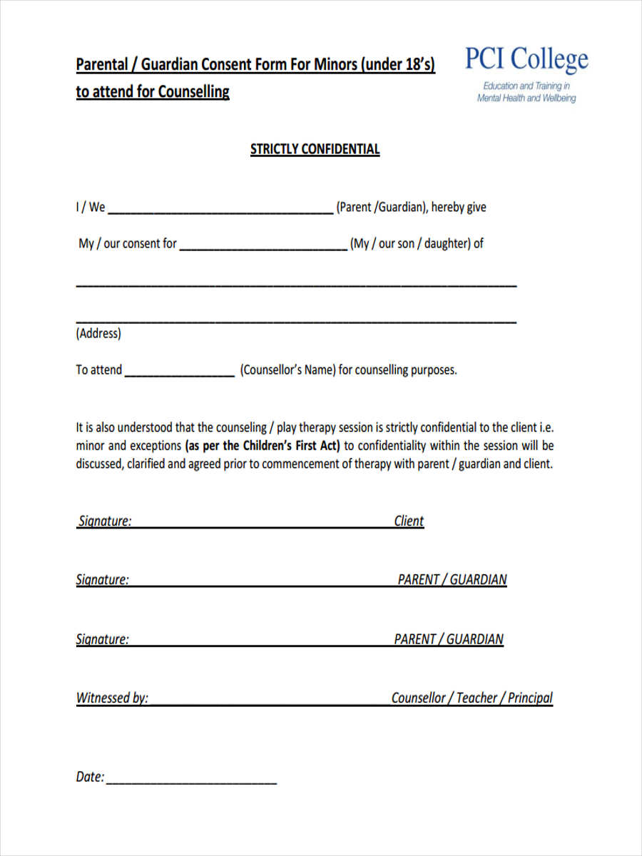 FREE 22+ Counseling Consent Forms in PDF  Ms Word Pertaining To therapy confidentiality agreement template