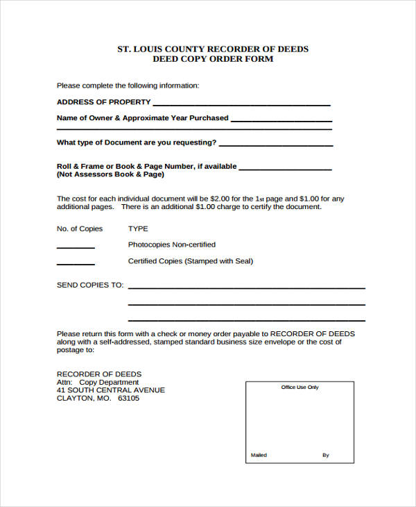 deed copy order form1