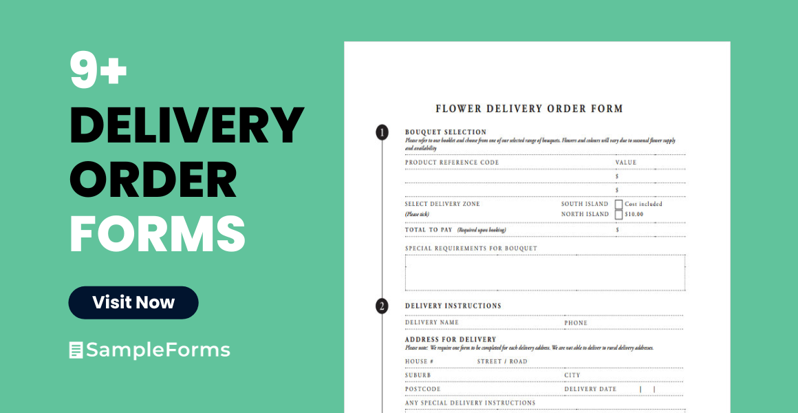 delivery orders form