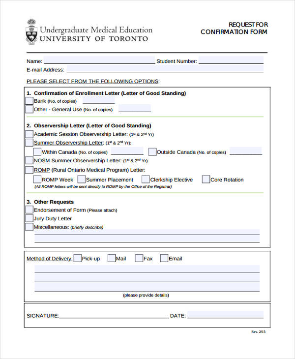 FREE 8+ Sample Delivery Confirmation Forms in MS Word | PDF