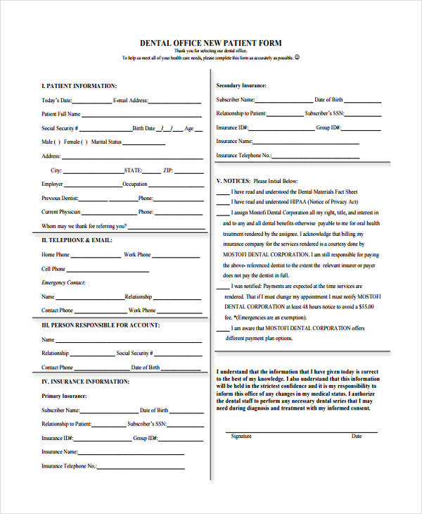 FREE 10+ Patient Information Forms in PDF Ms Word