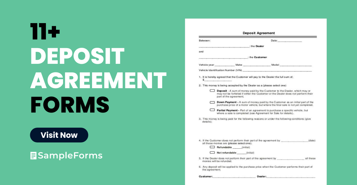 deposit agreement form