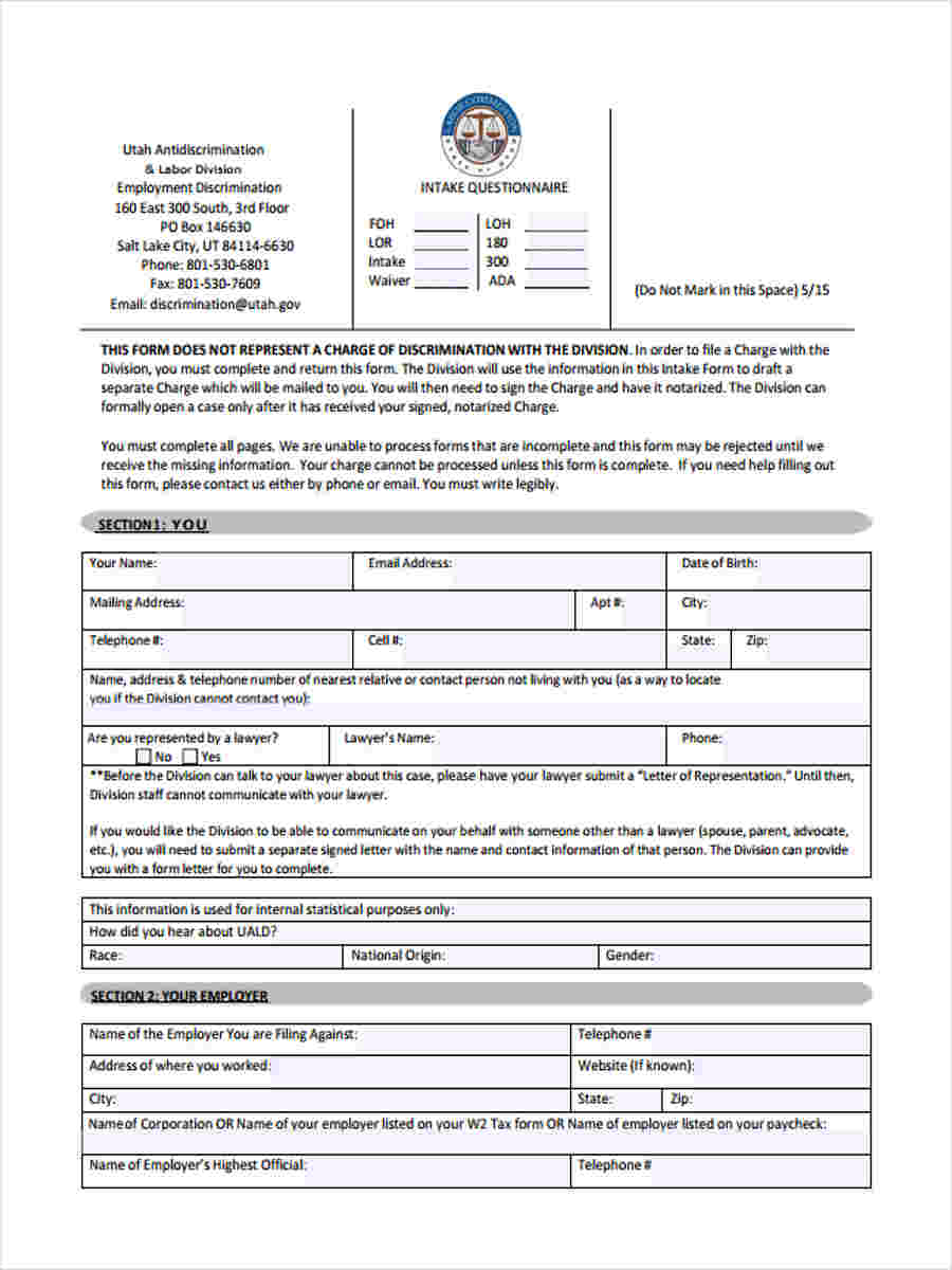 disability discrimination form