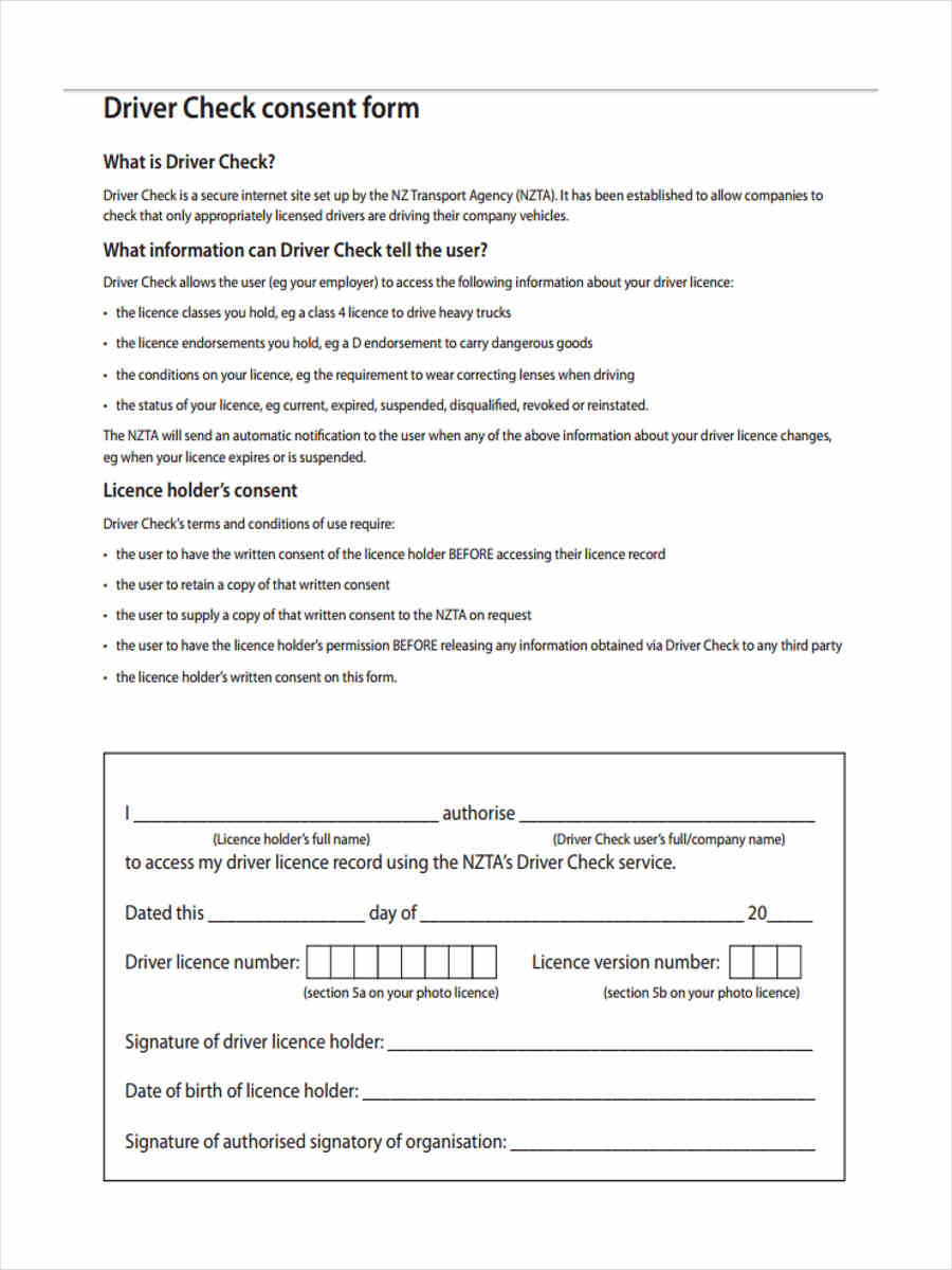 FREE 10+ Check Consent Forms in PDF Ms Word