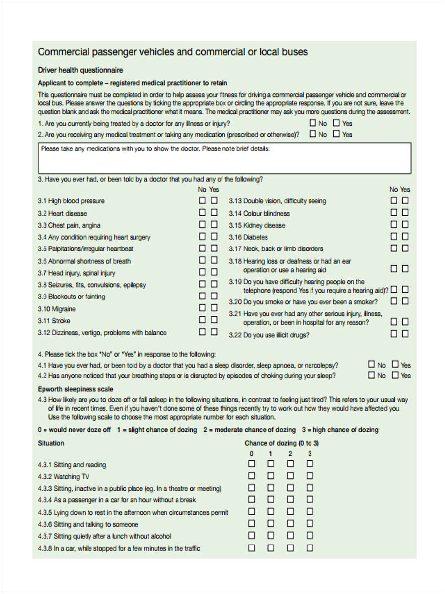 driver health questionnaire1