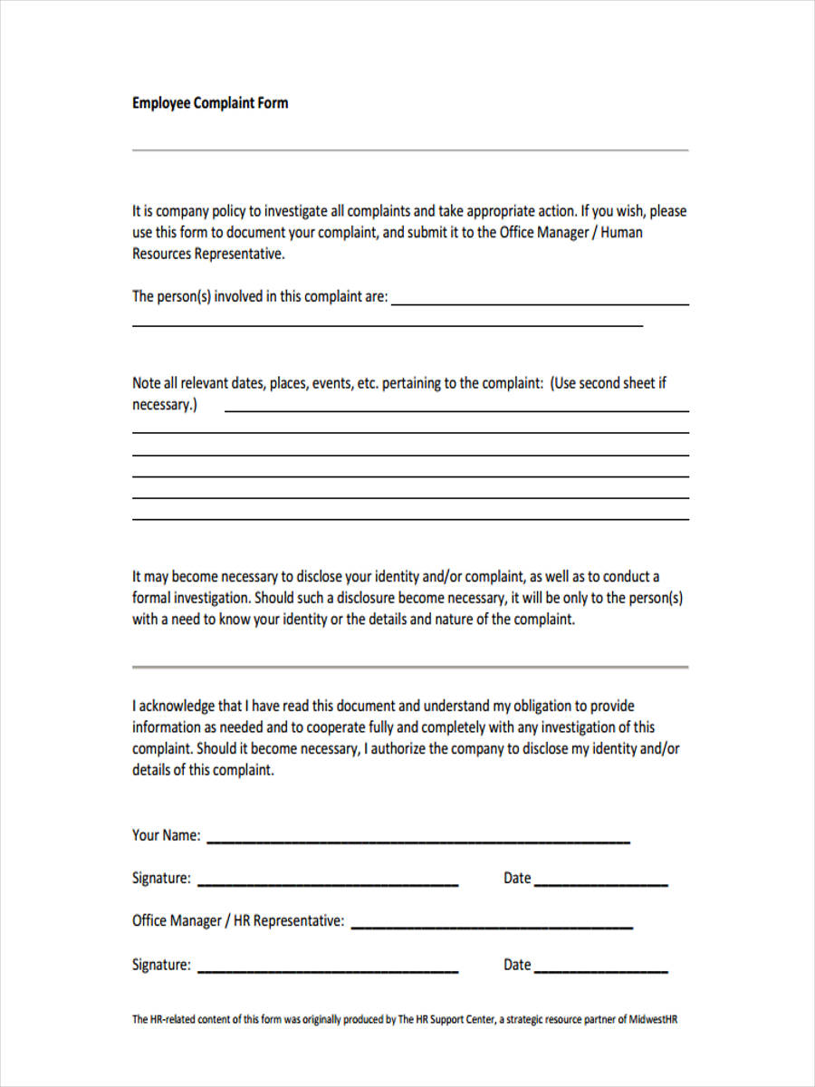 Hr Investigation Report Template