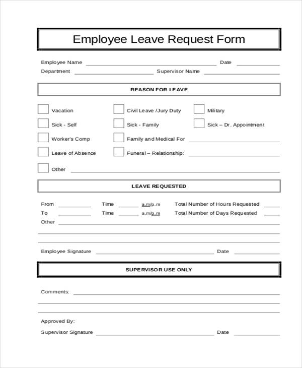 FREE 18+ Leave Request Forms in PDF Ms Word Excel
