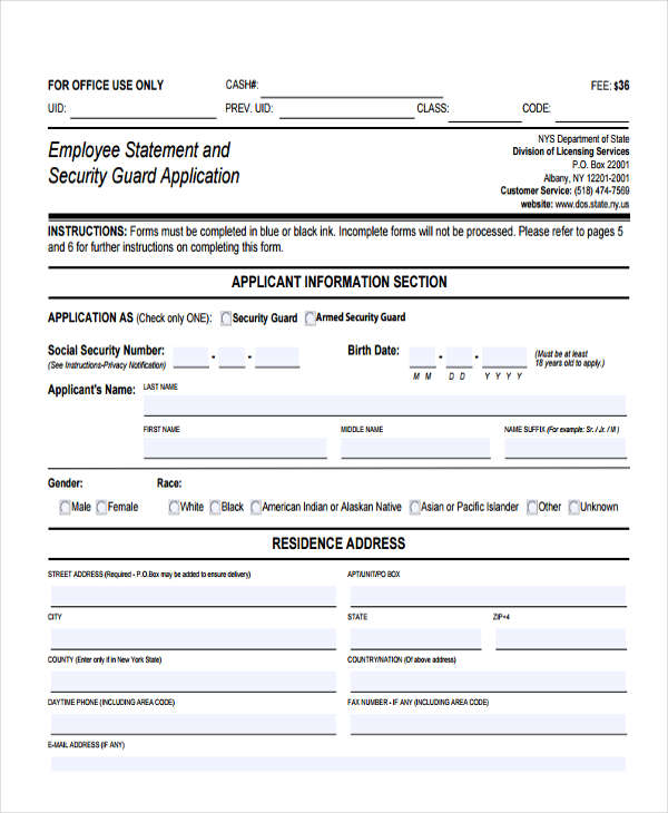 Free 24 employee statement forms in pdf ms word excel