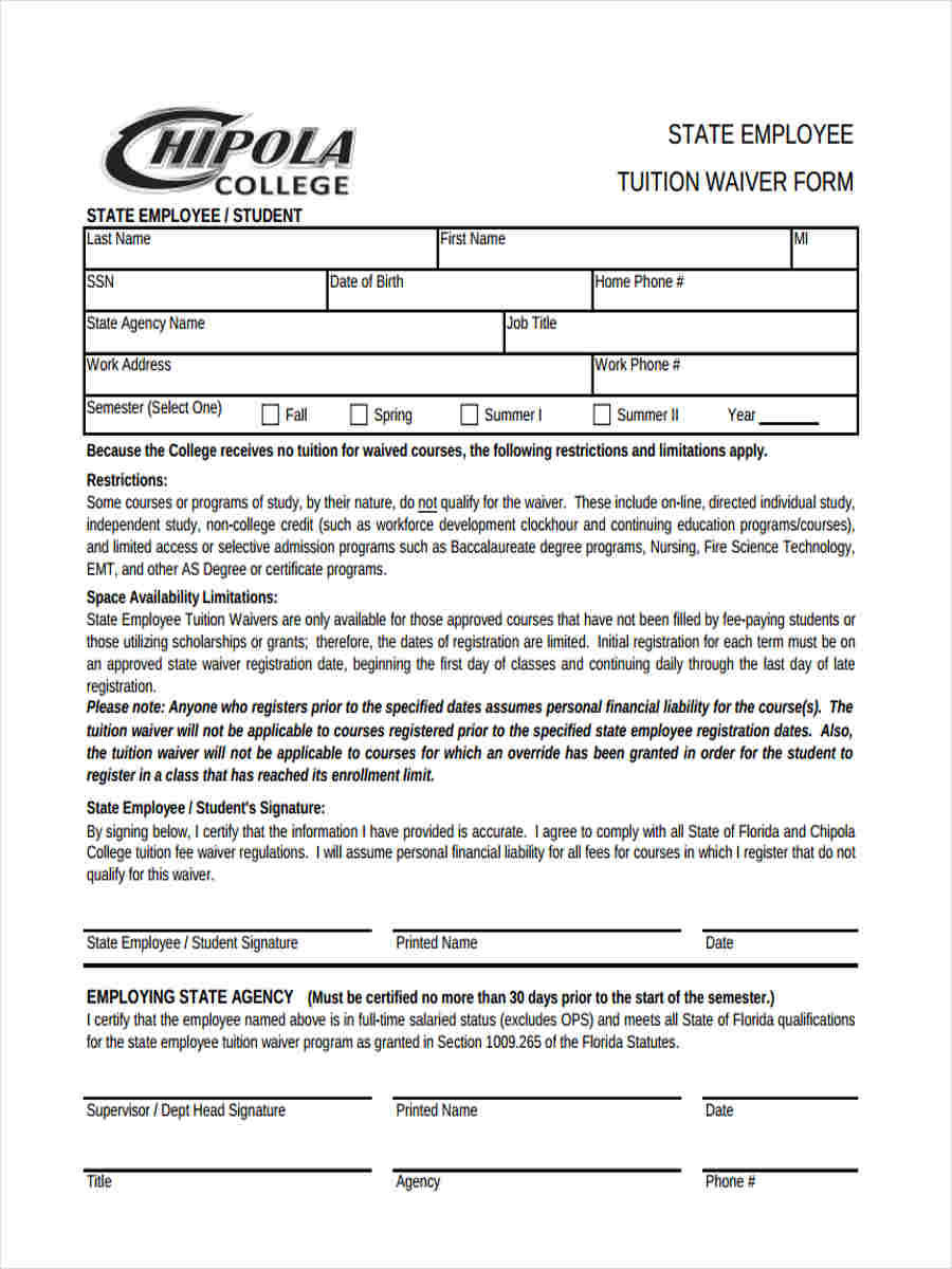 employee tuition waiver