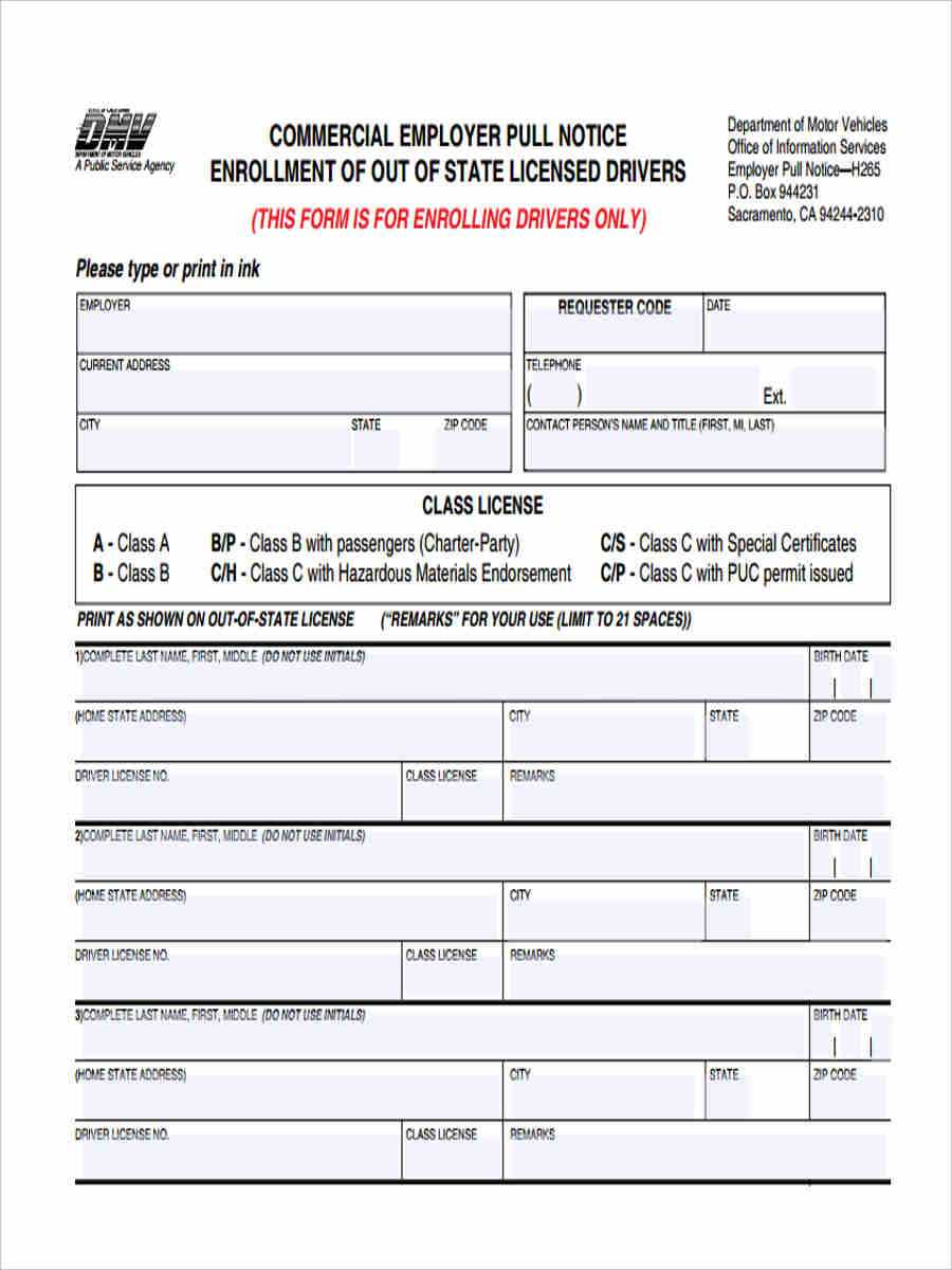 Free 5 Sample Pull Notice Forms In Ms Word Pdf