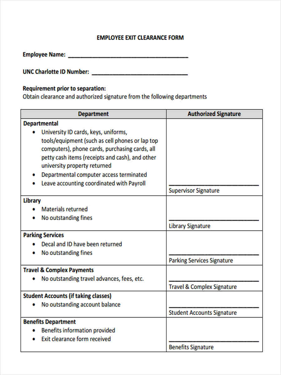 FREE 5+ Employment Clearance Forms in PDF