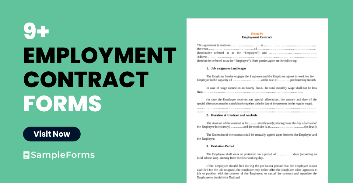 employments contract form