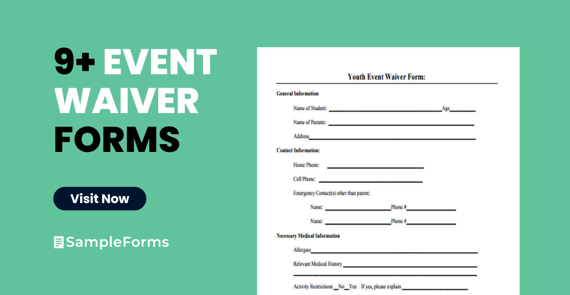 event waiver form