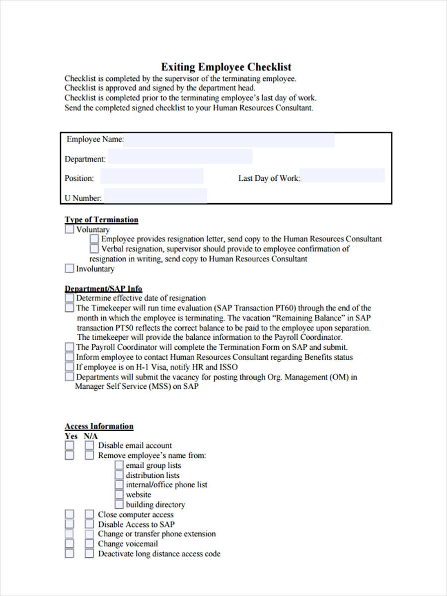 FREE 7+ Resignation Clearance Forms in PDF