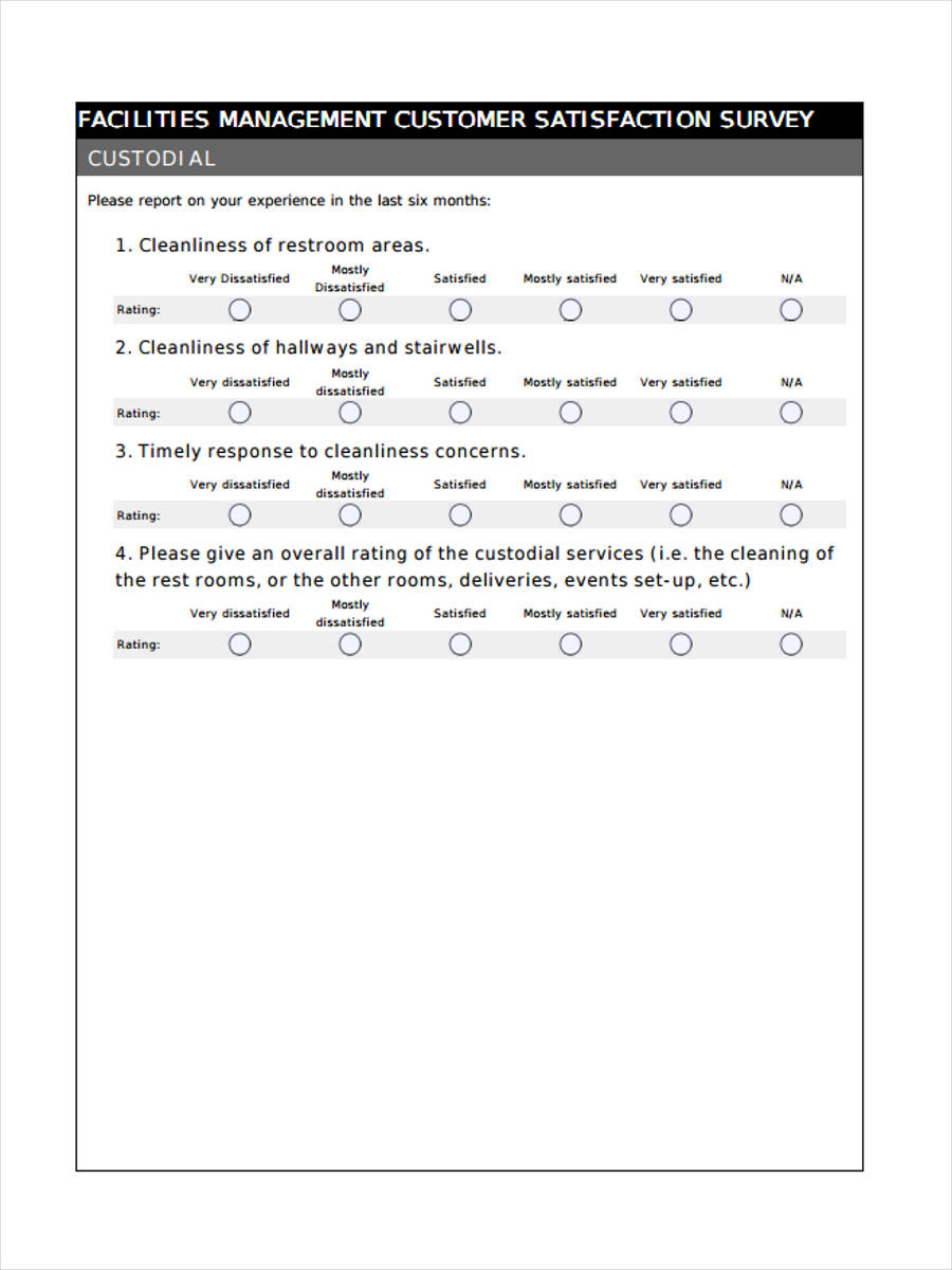 facilities customer questionnaire1