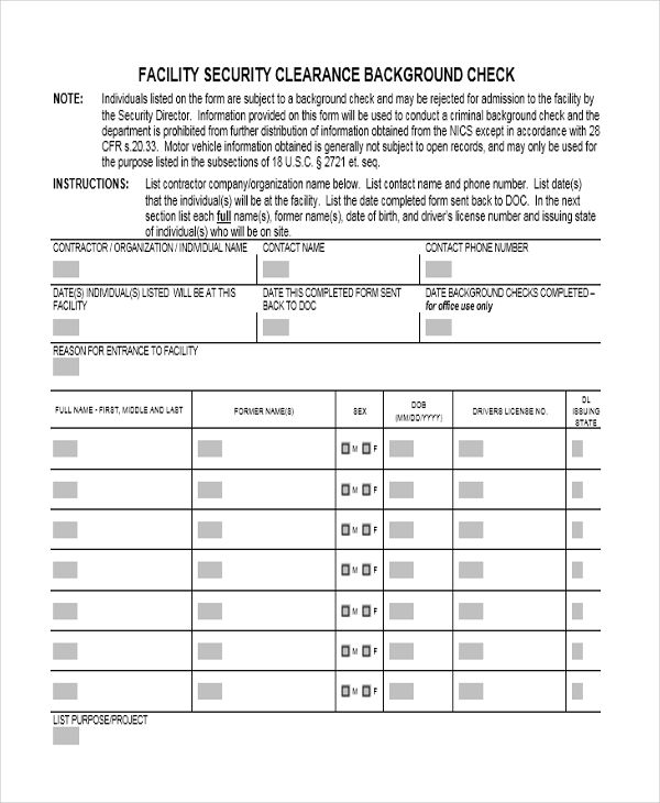 FREE 32+ Clearance Form Examples in PDF MS Word