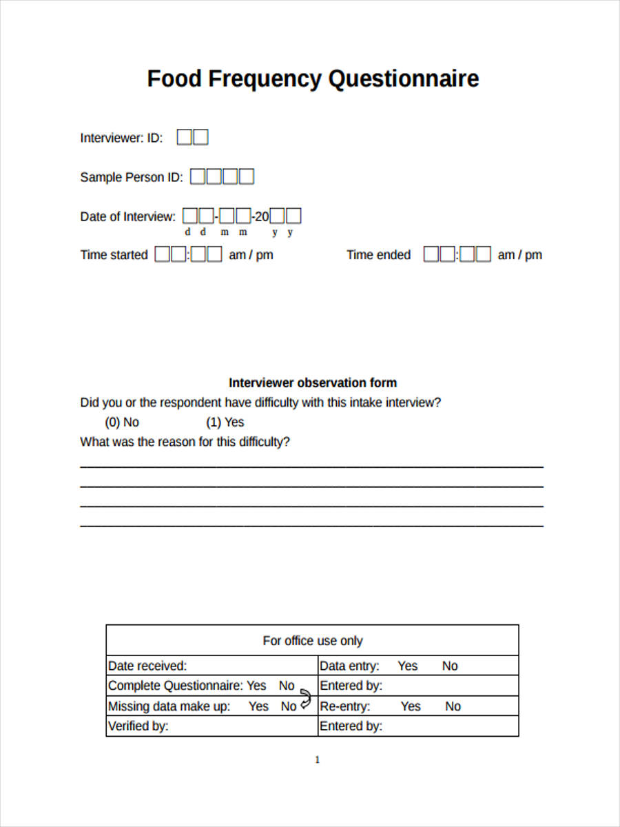 food frequency questionnaire1