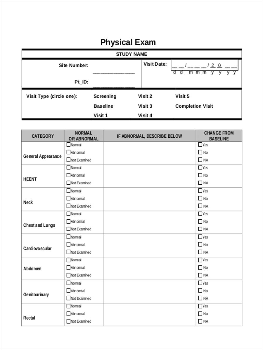 FREE 6+ Medical Physical Forms in PDF