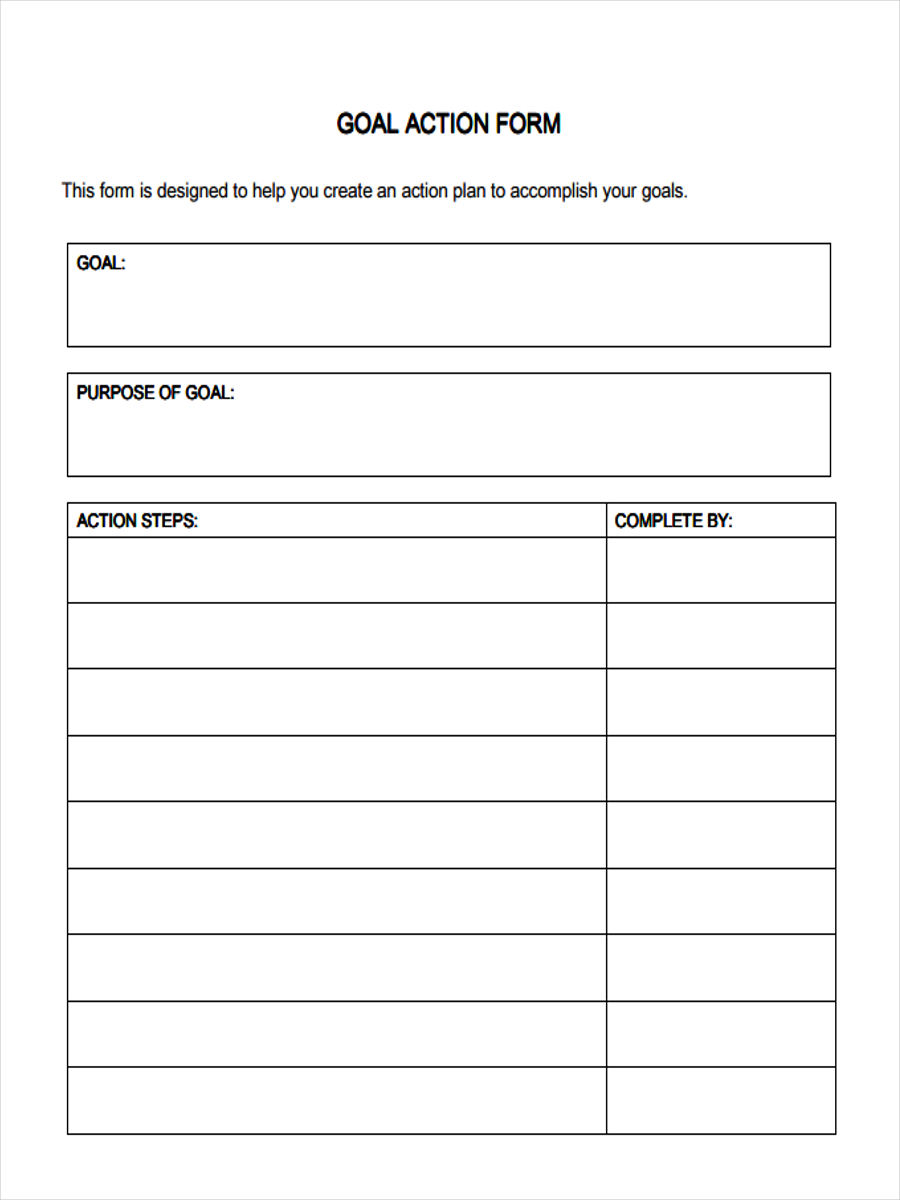 goal action form in pdf