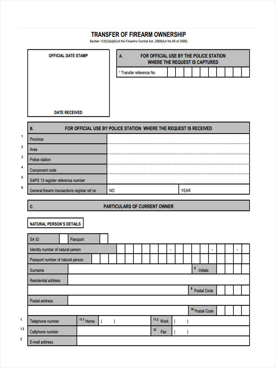 FREE 7+ Ownership Transfer Forms in PDF