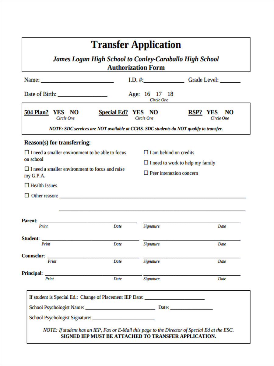 transfer list of education department