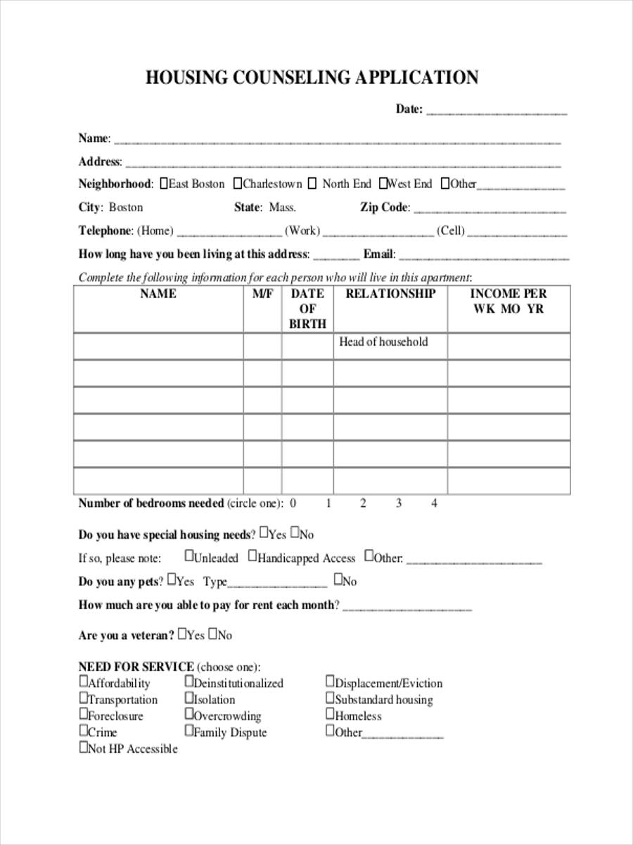 FREE 5+ Counseling Application Forms in PDF