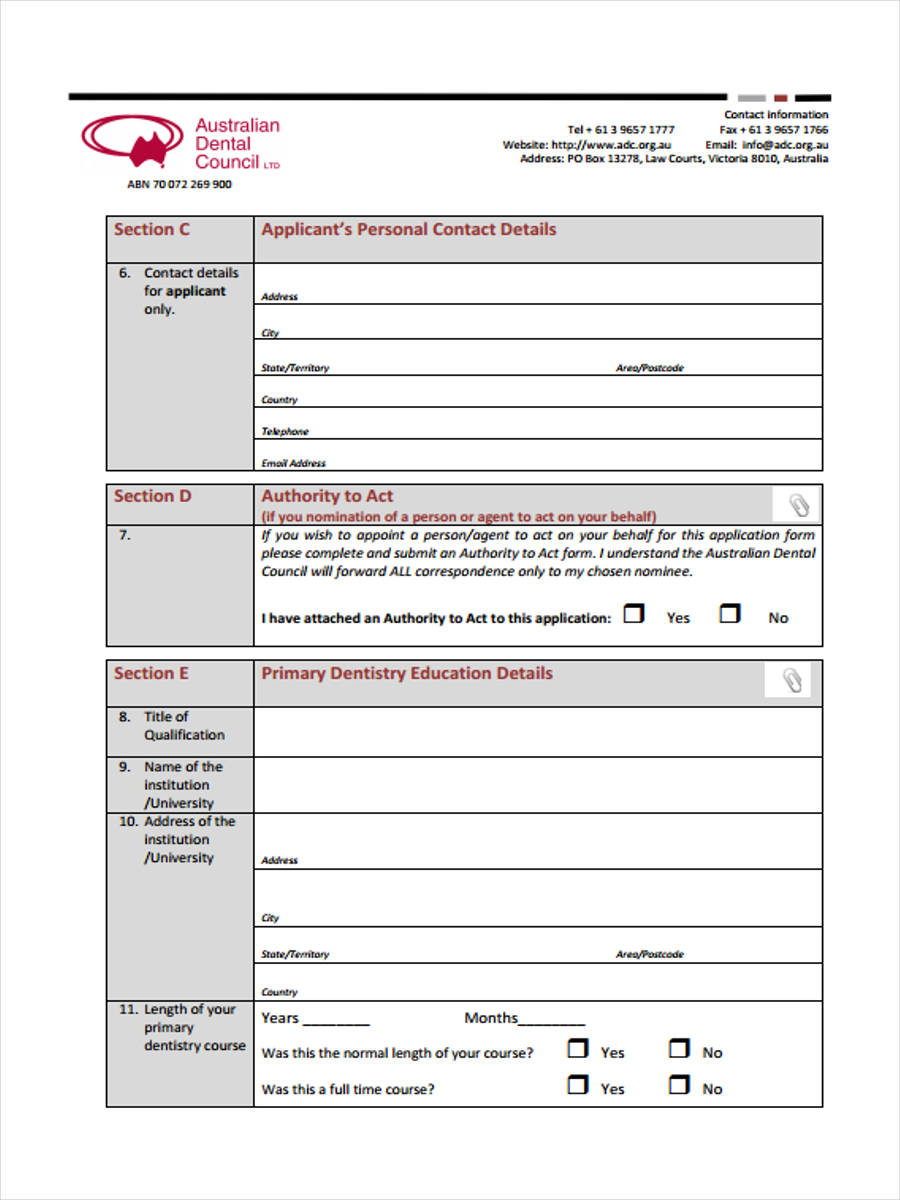 initial assessment application