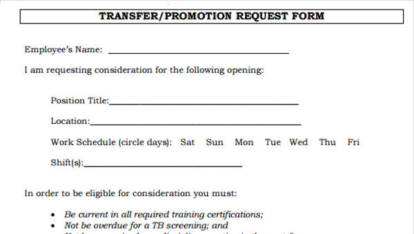 internal promotion transfer