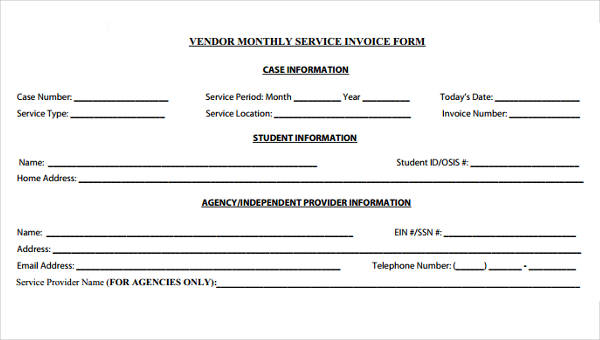 invoice form