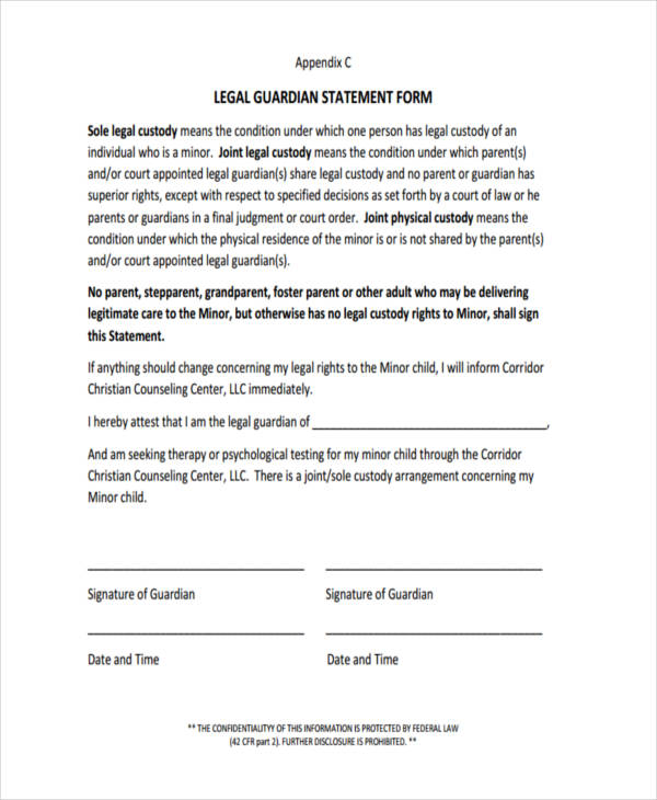 Legal Statement Form Sample - 9+ Free Documents in Word, PDF