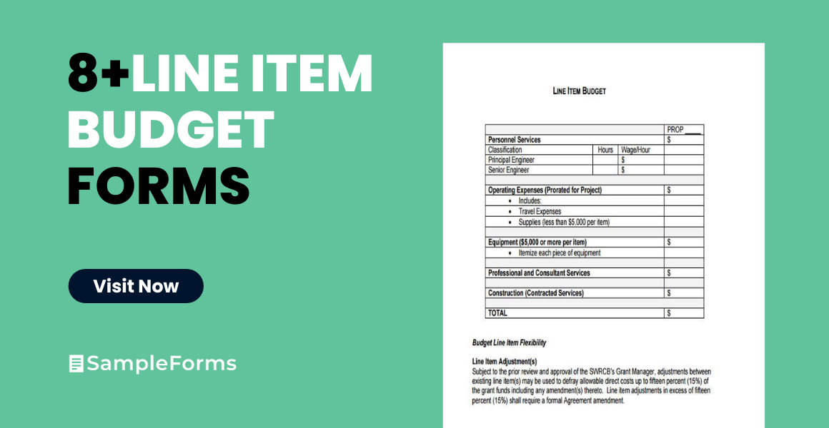 line items budget form