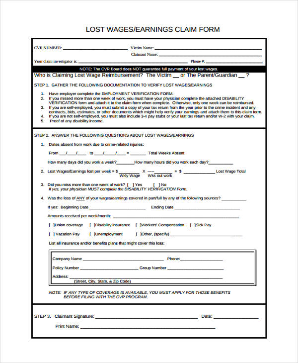 FREE 7 Wage Verification Forms In PDF