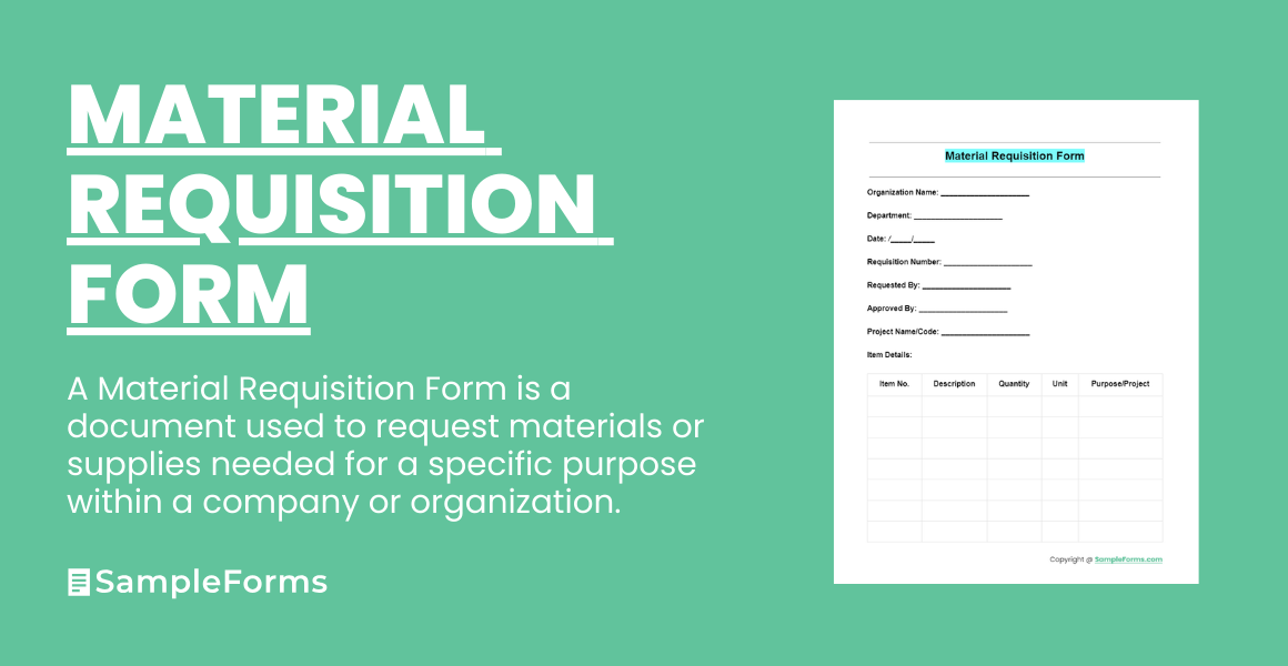 material requisition form